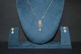 Royal Floral Drop Pendant Necklace Set