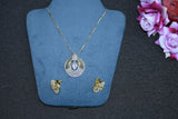 Radiant Heart Crystal Pendant Necklace Set
