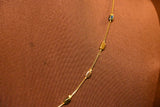 Olive Glow – Gold Bead Necklace
