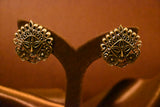 Divine Lotus Face Stud Earrings