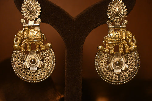 Royal Elephant Antique Statement Earrings