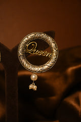 Queen Floral Pearl Drop Earrings